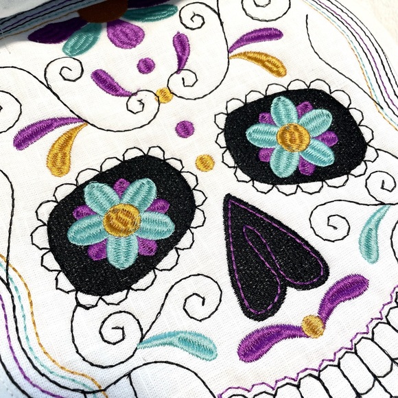 NWT Set of 4 Day of The Dead Skull/ Skeleton Placemats - Picture 4 of 6